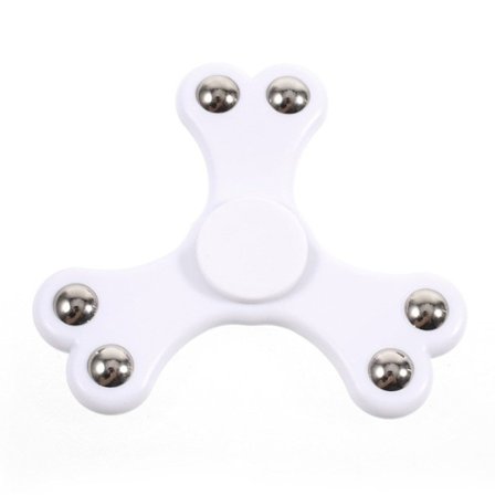 Fidget Spinner Kuuden Pallon Kolmi Siipinen Stressilelu - Valkoinen