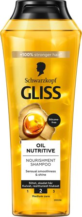 Schwarzkopf Gliss Oil Nutritive Shampoo 250 ml, Hår, Shampoo, Hårshampoo