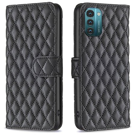 Matt Nokia G11 / Nokia G21 fodral med rombmönster - Svart