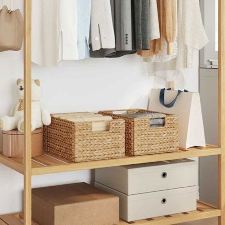 Korg - kista - korg - cube Vidaxl Förvaringskorgar 2 st Naturlig 35 x 25 x 17 cm