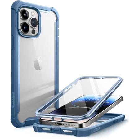 lason Ares för iPhone 14 Pro Max Skal 6,7 tum (2022), Helkropp Genomskinligt Robust Stötfångar Skal med Inbyggt Skärmskydd Azure
