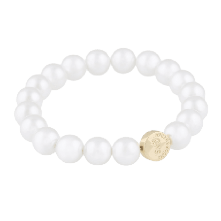 SNÖ of Sweden Laney Elastic Pearl Brace Armband Dam Vit S/M