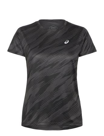 Core All Over Print Ss Top Sport Women Sport Clothing Sports Tops & T-shirts Sport T-shirts Black Asics