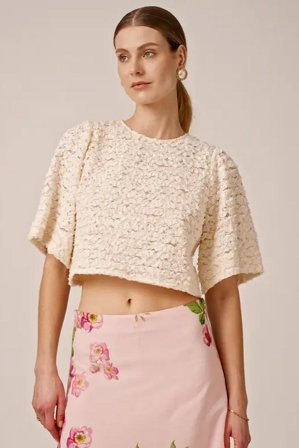 Lace Blouse Vintage White L