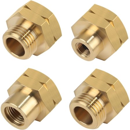 Pieces Europe Gassadapter, Europe Gasskobling, Messing Gassadapter, Passer for Gasskomfyrer, Campingkomfyrer, for Ferie