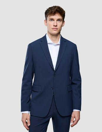 Shaping New Tomorrow - Essential Blazer - Navy Checks - Regular Fit - Herre - Størrelse XXL