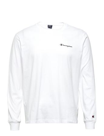 Long Sleeve Crewneck T-Shirt T-shirts Long-sleeved Hvit Champion