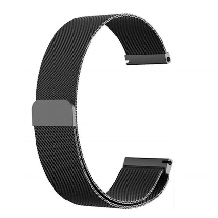 22 mm universalarmband i rostfritt stål - Svart