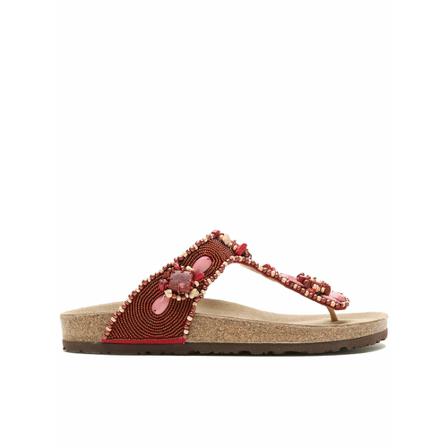 Maliparmi, Flat Sandals Czerwony, Kobieta, Rozmiar: 39 EU