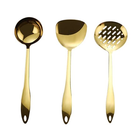 3 stk Titaniumbelagt Serie Rustfritt Stål Kjøkkenutstyrsett