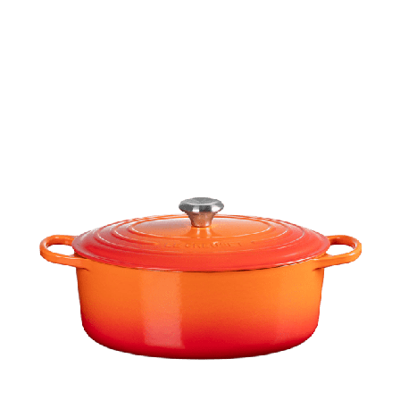 Le Creuset Oval Gryta Gjutjärn 31 cm Volcanic 6,3L Grytor Orange 6,3 L /