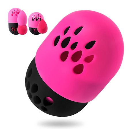 Makeup svamphållare, Beauty Sponge Blender behållare med lock, R