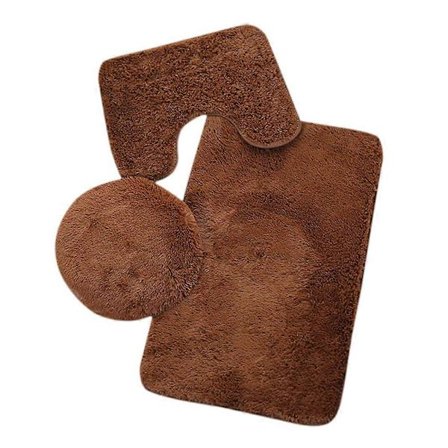 Badrumsmattor i mikrofiber, set, anti-olja och vattenfläckar, golvmatta kompatibel med badrum, kök, toalett