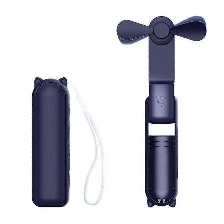 Sød Kæledyr Kat Håndholdt Mini Ventilator Udendørs Stor Kapacitet Opladningsventilator Fg [BR]