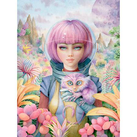 30x40cm aikuisten lasten 5D DIY set - pink hai