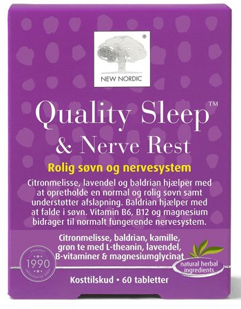 New Nordic Quality Sleep & Nerve Rest 60 stk., Helse & Madvarer, Kosttilskud, Søvn