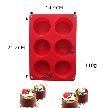 DIY Hemgjord Kakburgar Köksredskap 6-håls Silikoncylinder m