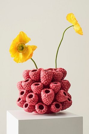 Jotex - Vase/topf Himbeerrot - RASPBERRY - Kaufe Vasen bei Jotex