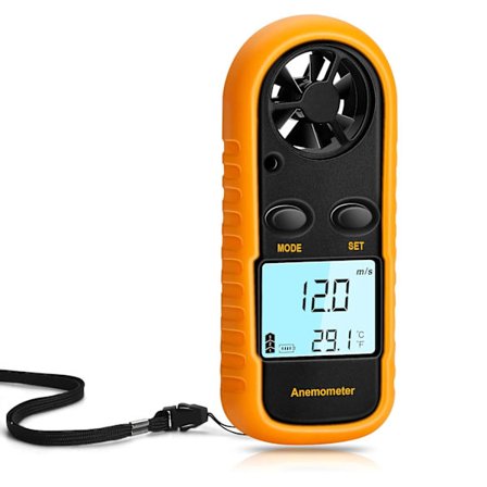 Anemometer Håndholdt, Lett Digital Vindmåler, ZQKLA