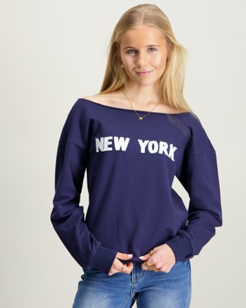 RYVLS One Shoulder Sweatshirt Blå Trøjer Pige - Kids Brand Store