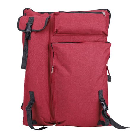 4K Canvas Grå Ritbräda Multifunktionell Skissblock Konstväska (Röd)