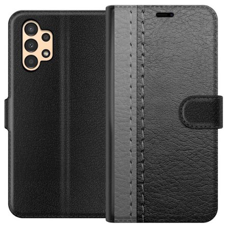 Kompatibelt Lommeboketui til Samsung Samsung Galaxy A13 Sort & Grå Lær