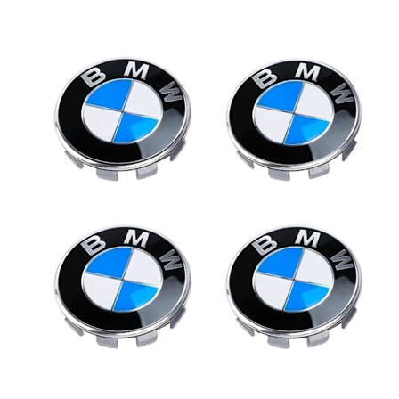 4-Pack BMW Centrumkåpor / Hjulnav Emblem