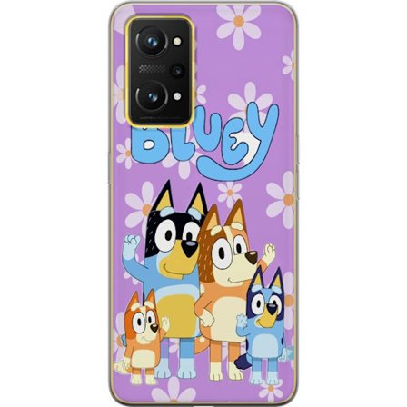 Yhteensopiva Puhelinkuori Realme GT Neo 3T Stitch kouluehtona kirjojen, kynien ja repun kanssa värikkäässä kawaii-kuvituksessa