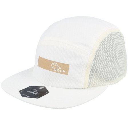 Kumo - Thin Wide Box Logo Vent White 5-panel 5panel White Cap - @ Hatstore
