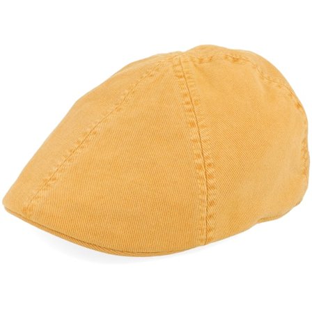 Stetson - Geel flatcap Cap - Texas Soft Cotton Yellow Flat Cap @ Hatstore