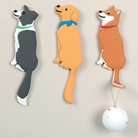 3 stk. Selvklæbende Dyre Vægkroge, Dekorative Selvklæbende Kroge til Børneværelset