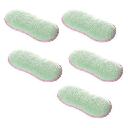 5 stk. Dobbeltsidet Rengøringssvamp Holdbar Skuresvamp Genanvendelig Opvaskesvamp Grydebørste Hjem grøn