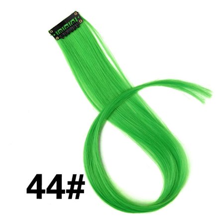 Leeons Clip In Hair Extensions 20 Inch Colorful Synthetic Ombre Rosa Lila Hairpieces Straight Party Highlights Extension