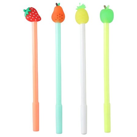 Tegneserie frugt Penne Blæk Penne Sort Blæk Grøn