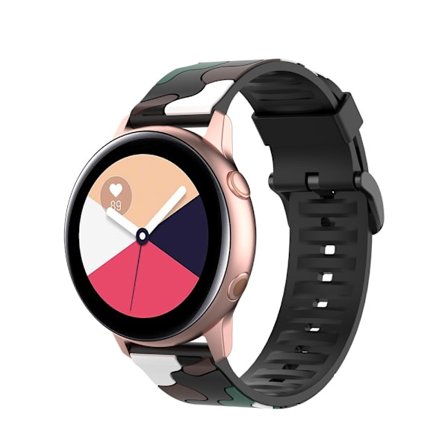 Silikonarmband Kamouflage Galaxy Watch Active Grön