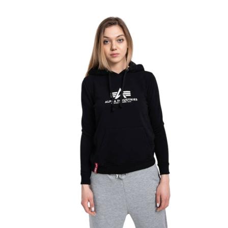 Alpha Industries Women's Sweatshirt Alpha Industries New Basic Hoody WMN 196032 03 XS Sort, Dame Sweatshirts
