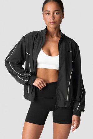 ICANIWILL - Contrast Track Jacket Wmn Black - Dames - sportkleding van ICIW