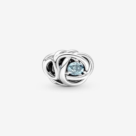 Pandora - Hav Aqua Blå Evighetscirkelberlock - Sterlingsilver