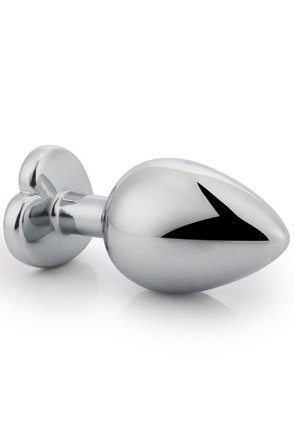 Kjøp Heart White Anal Plug With Heart Jewel S - Analplugg i metall | God pris