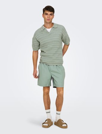 ONLY & SONS Onsgrayson Ds 5 Chochet Polo Knit Noos - Green - M