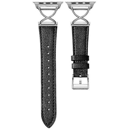 Äkta läderarmband för Apple Watch Series 9 8 7 41mm / 6 5 4 Se (2022) Se (2023) Se 40mm / 3