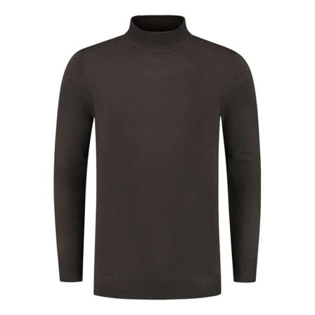 PureWhite, Essential mockneck brown Bruin, Heren, Maat:XL