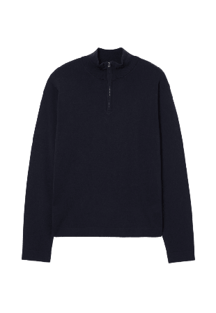 NORVIE Ulltröja med half zip MAEL Tröjor Blå S