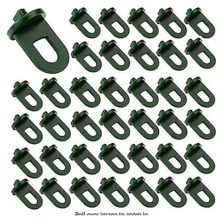 50 stk. drivhusophæng i plastik, planteophæng, skyggekludsklemme, havetilbehør, kompatibel med Palram drivhus (grøn)