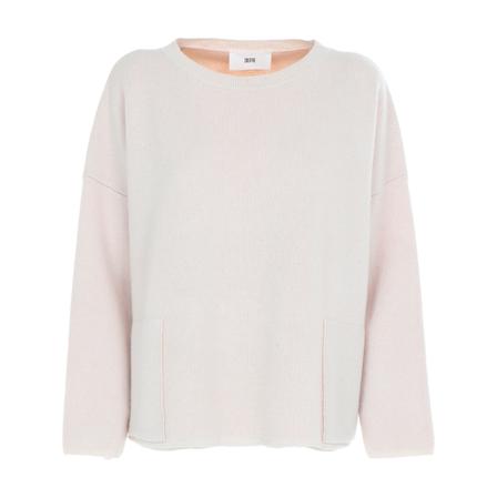 Solotre, Round-neck Knitwear Beige, Dames, Maat:M