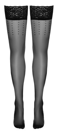 POLKA-DOTS HOLD-UP STOCKINGS - Vuxen.se - Sexiga strumpbyxor och höfthållare