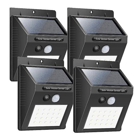 Udendørs Solcelle-Væglamper 2 stk. 3 Tilstande Led Sol