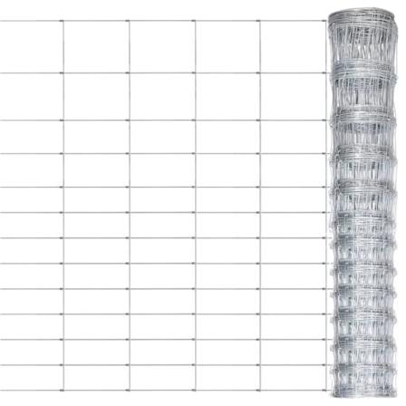 Vidaxl Fårstängsel Galvaniserat Stål 50x1,5 M Silver Silver