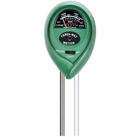 3-i-1 Jord pH-tester Vann Fuktighet Lys Test Meter Kit