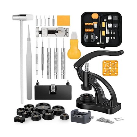 Urverksett + Urpresse, Urbatteriutskiftingssett, Urverktøysett Med Ur